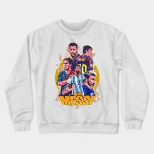 Messi's Evolution: A Visual Journey Through Footballing History Crewneck Sweatshirt